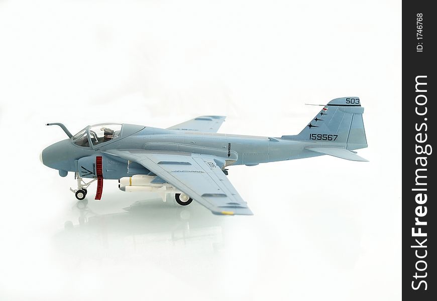 Fighter airplane on white background