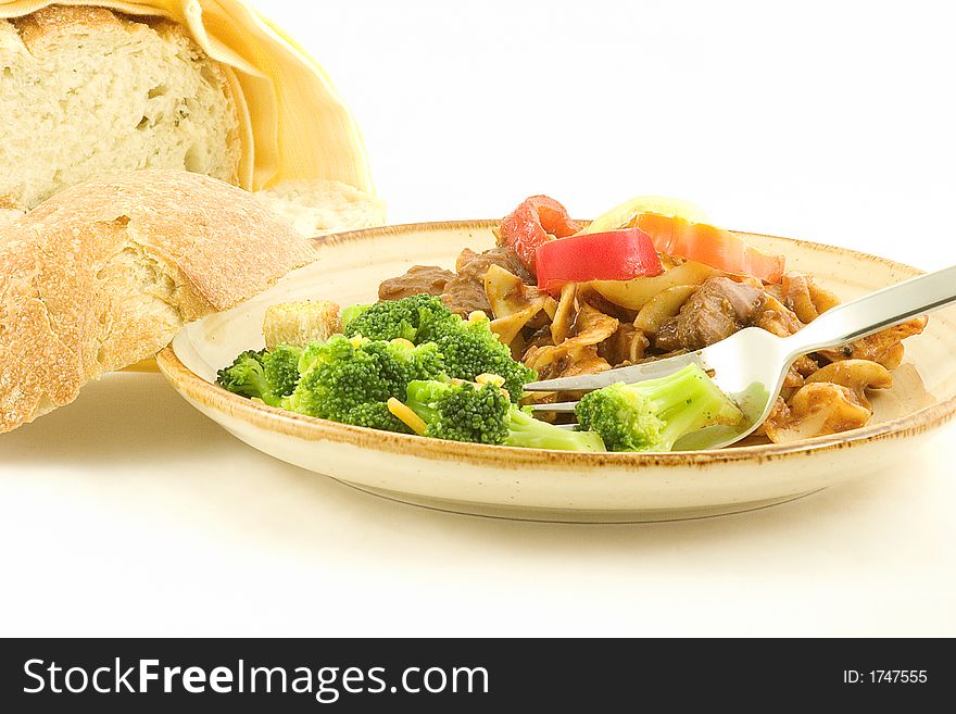 Take yesterdays goulash, heat, add broccoli sprinkled with cheese and garlic croutons and hot herb bread and ta-dah dinner is ready. Take yesterdays goulash, heat, add broccoli sprinkled with cheese and garlic croutons and hot herb bread and ta-dah dinner is ready.