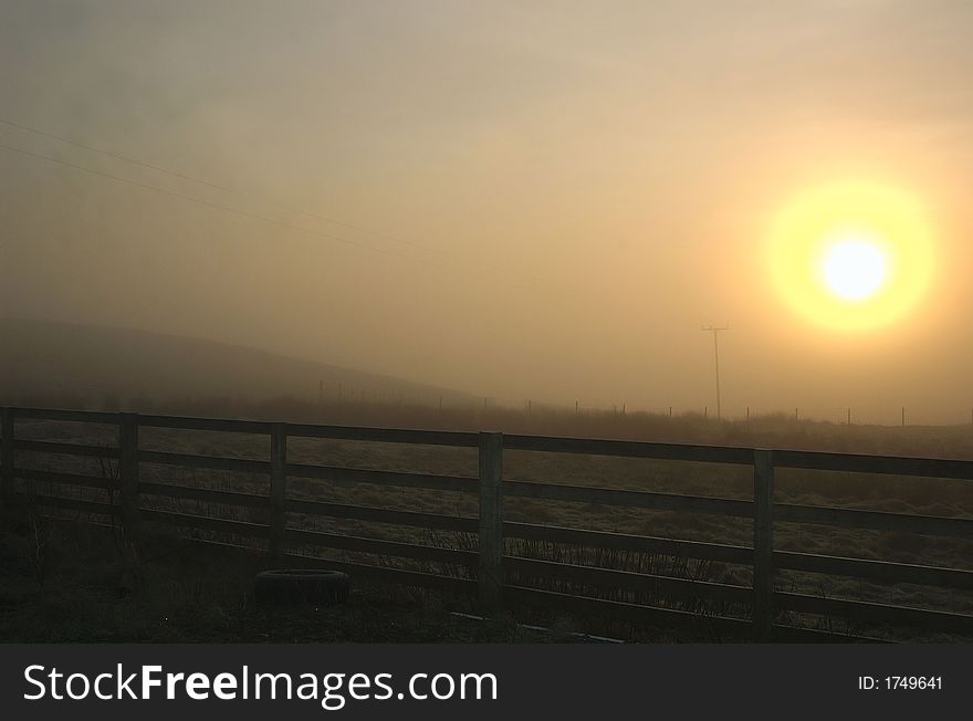 In the far north of Scotland, the sun rises over the mist at later than 9am. In the far north of Scotland, the sun rises over the mist at later than 9am.