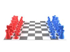A Set Of Chess Pieces Stock Image