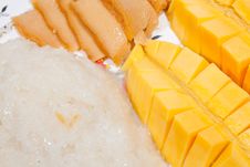 Mango Sticky Rice Dessert. Royalty Free Stock Photos Mango Sticky Rice Dessert. Royalty Free Stock Photos