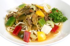 Beef Stirfry With Noodles And Mixed Vegetables Stock Photography Beef Stirfry With Noodles And Mixed Vegetables Stock Photography