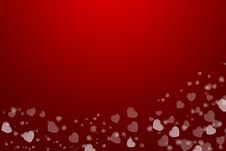 Red Background,with Hearts. Royalty Free Stock Photography
