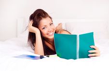 Girl Doing Homework Stock Photo
