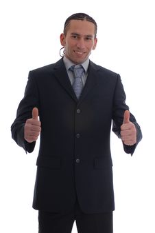 Business Man Isolated Against White Royalty Free Stock Images