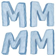 Icy Letter M. Royalty Free Stock Photography