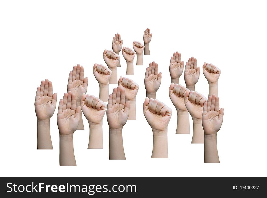 Isolate hands sign or body sign