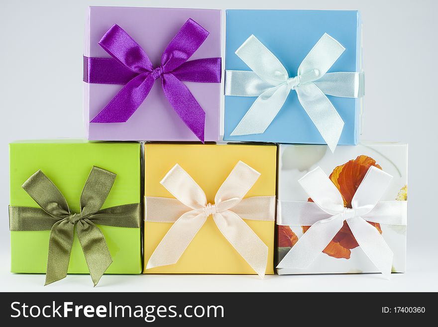 Decorated voucher boxes to give as presents. Decorated voucher boxes to give as presents