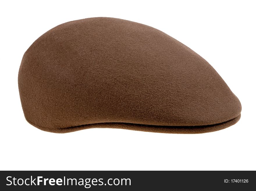 Brown felt  cap