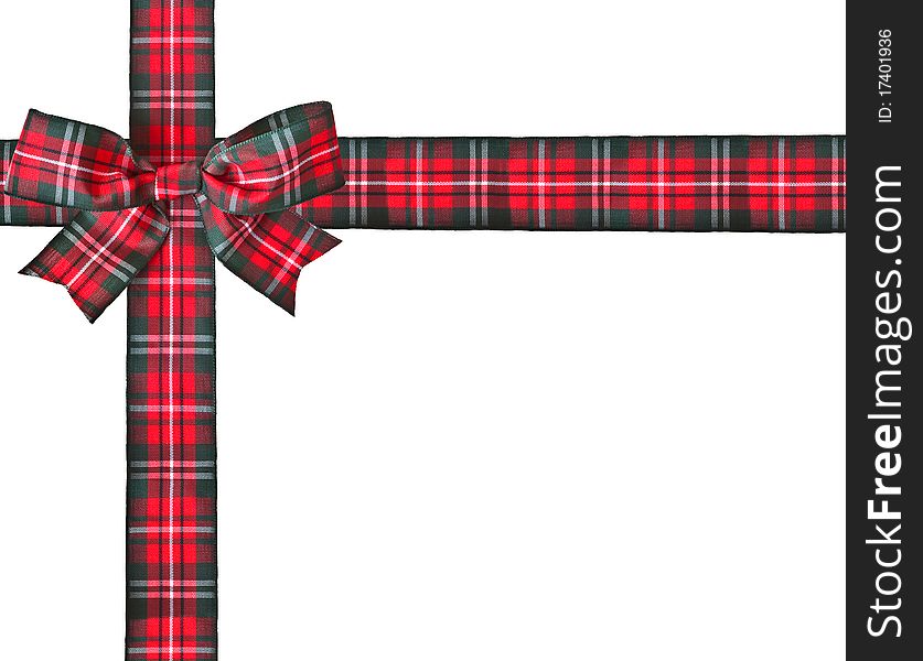 Original Scottish style bow. For illustration and editing. Original Scottish style bow. For illustration and editing