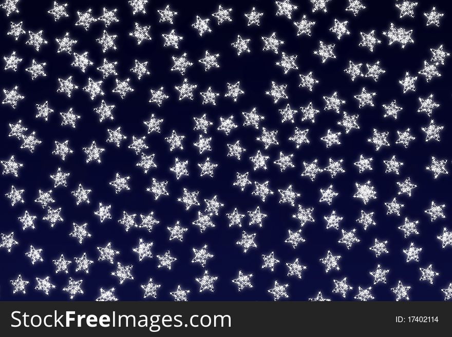 Illustration of night sky with white stars