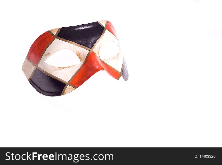 Venetian Mask isolated on a white background.