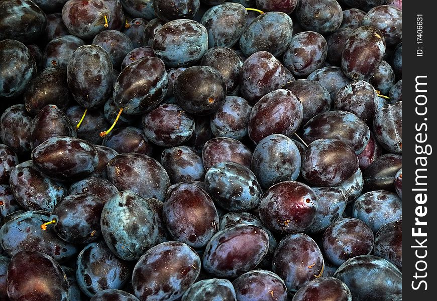 Fresh market plums in Paris France. Fresh market plums in Paris France