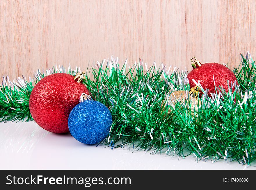 Christmas decoration objects on white background. Christmas decoration objects on white background