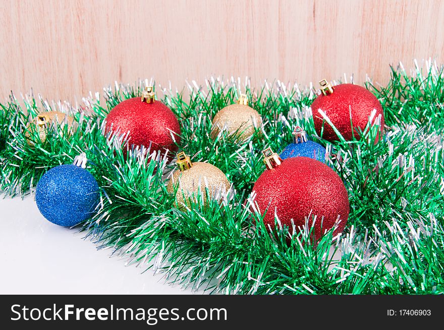 Christmas decoration objects on white background. Christmas decoration objects on white background