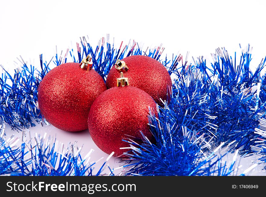 Christmas decoration objects on white background. Christmas decoration objects on white background