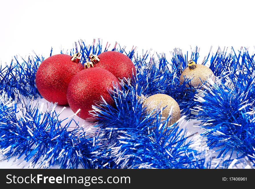 Christmas decoration objects on white background. Christmas decoration objects on white background