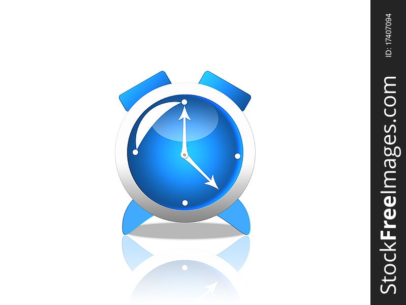 Illustration of an icon of hours on the screen of your computer. Illustration of an icon of hours on the screen of your computer