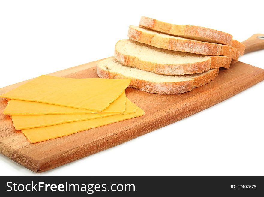 Close Up Of Bread And Cheese