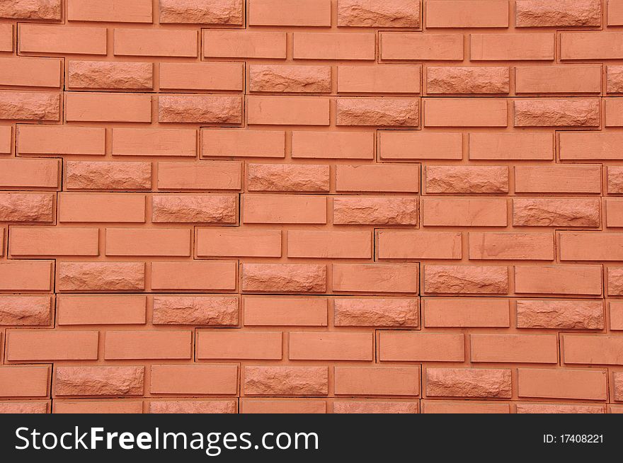 Red brick wall. A background.