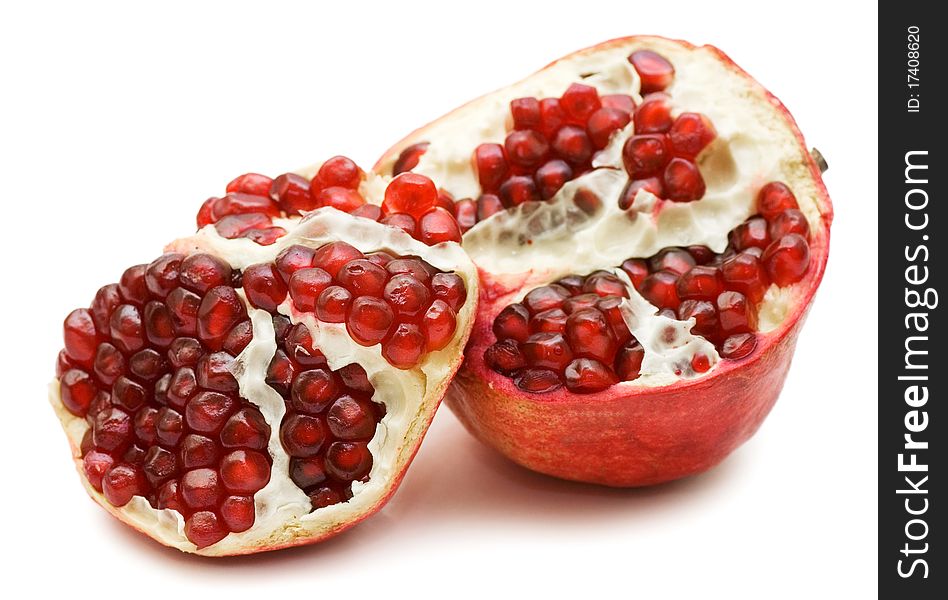 Pomegranate Isolated Over White