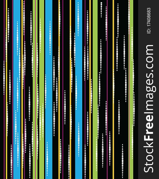 Stripes and bubbles, abstract vector art illustration