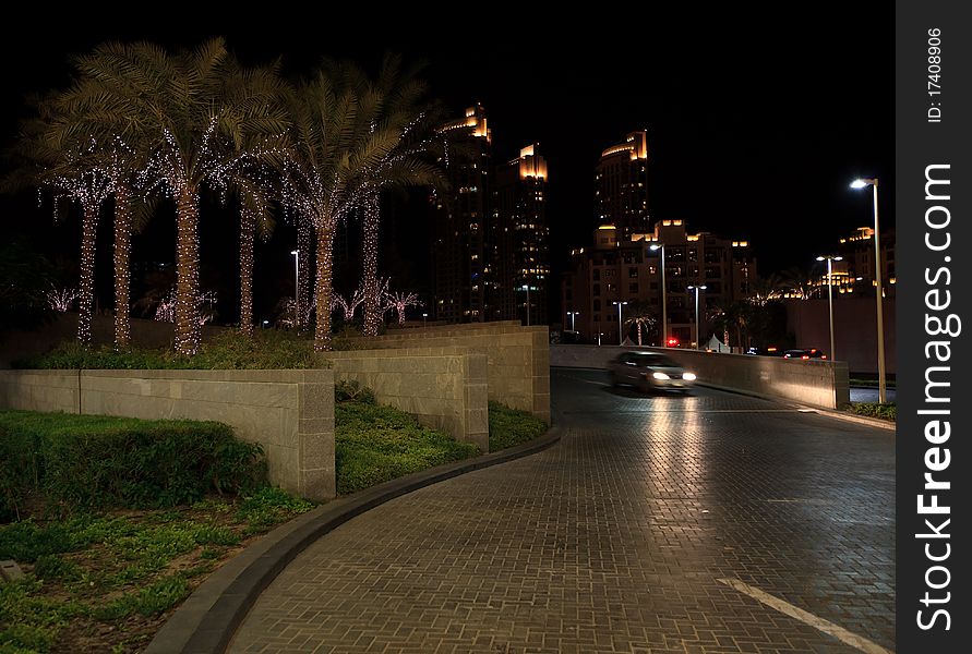 Night Illumination Of Dubai.