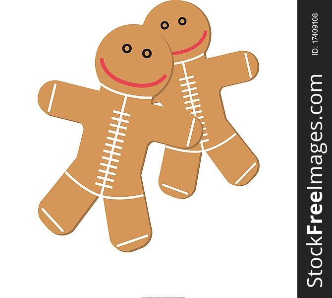 Ginger cookies shaped like a man for Christmas decorations