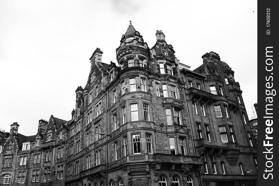 Classic street at Edinburgh, Scotland. Classic street at Edinburgh, Scotland