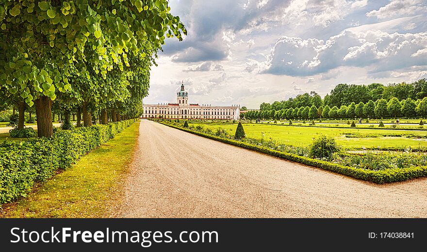 Park And Royal Garden Of Charlottenburg Palace In Berlin, Germany