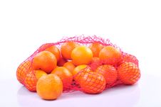 Tangerines In Bag Royalty Free Stock Photography