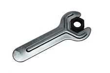 Wrench And Nut Composition Stock Photo