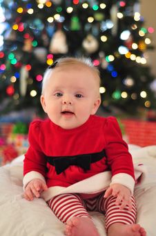 Happy Santa Baby Stock Image
