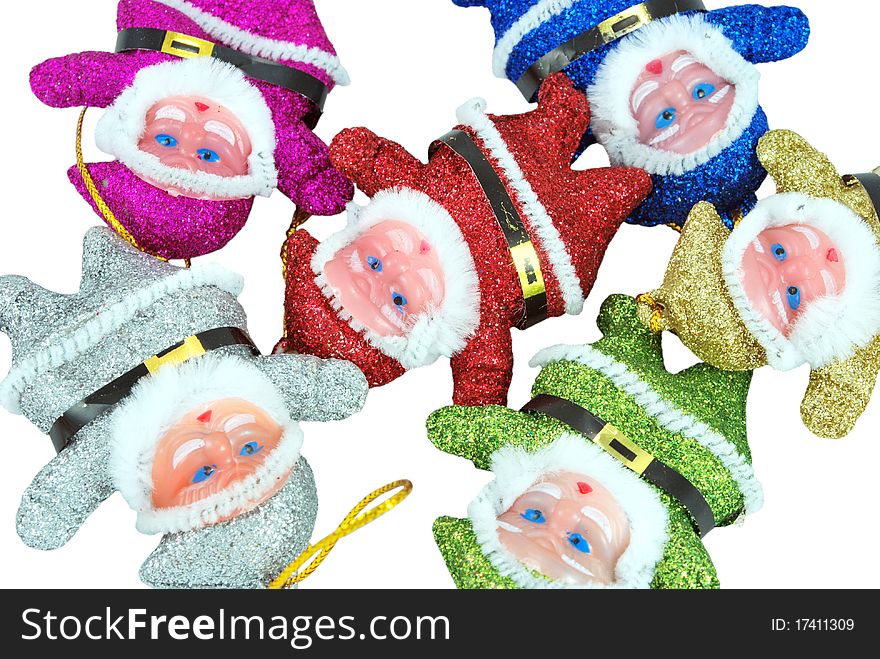 Lots of Santa Claus on white background. Lots of Santa Claus on white background