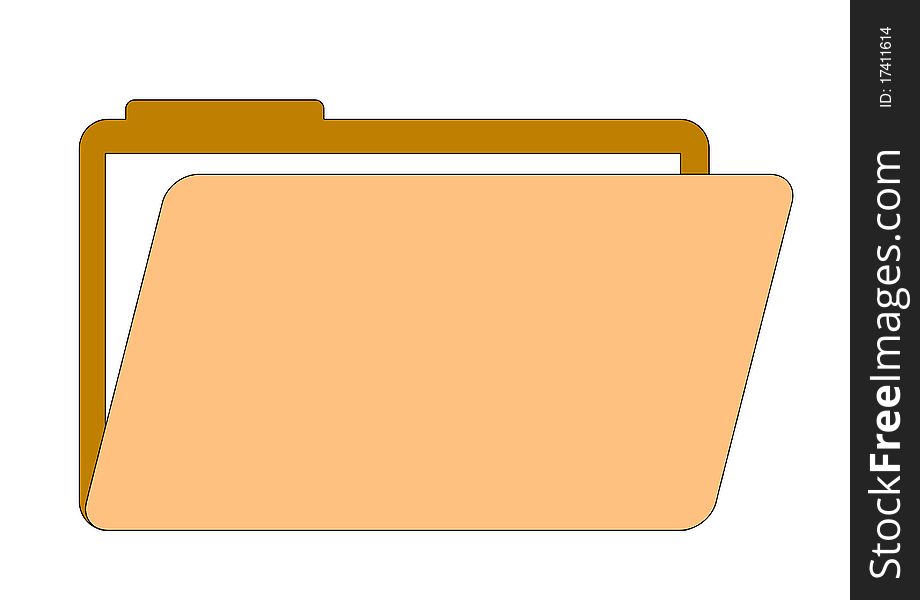 Folder vich document, vector illustration