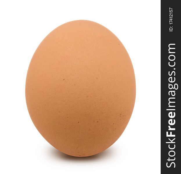 Close up of egg on white background with clipping path.