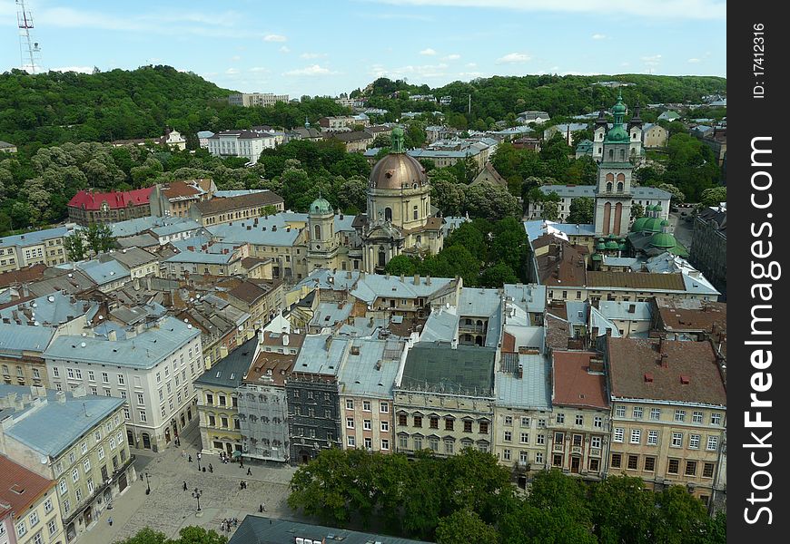 This is a panorama of Lvov in western Ukraine. This is a panorama of Lvov in western Ukraine