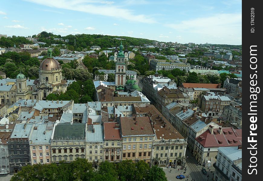 Lviv from above in Ukraine. Lviv from above in Ukraine