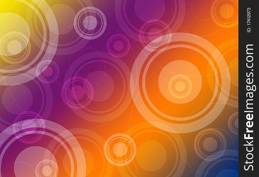 Multicolored abstract background with circles