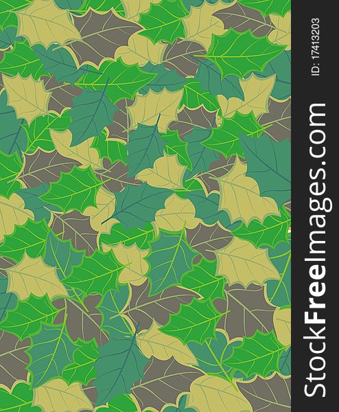 Vector illustration - vegetative ornament in the form of carpet from leaves. Vector illustration - vegetative ornament in the form of carpet from leaves.