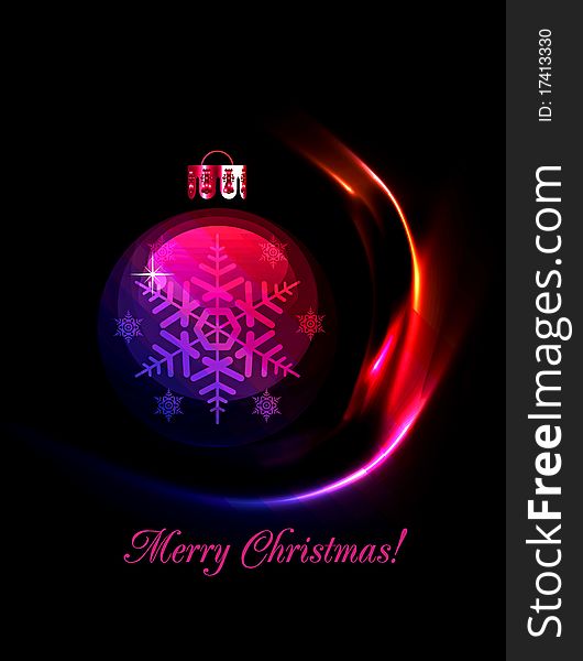 Christmas decoration stylized ball. Vector illustration. EPS10