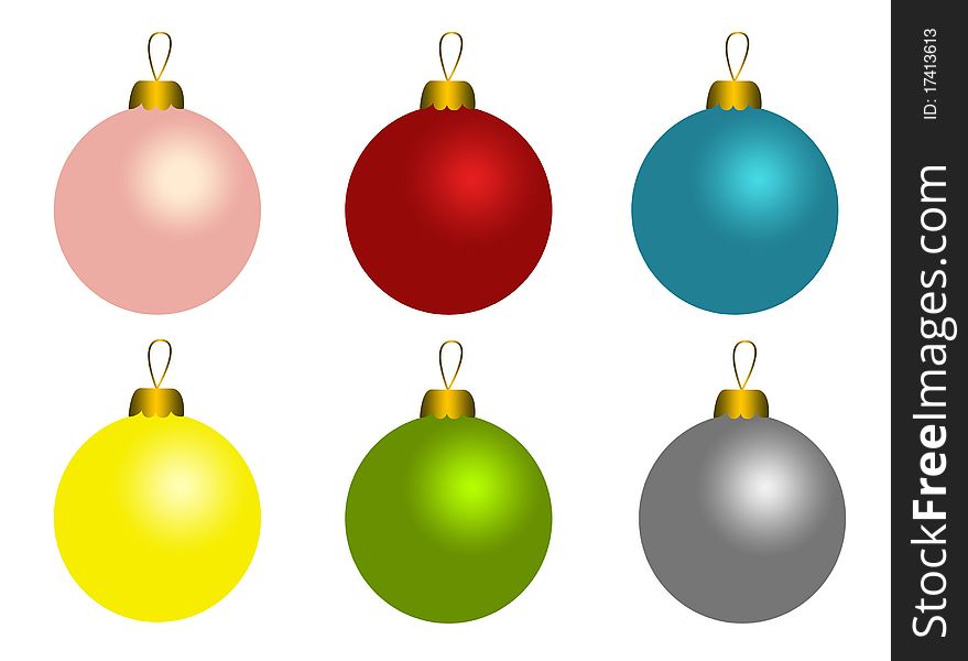 Set of christmas balls