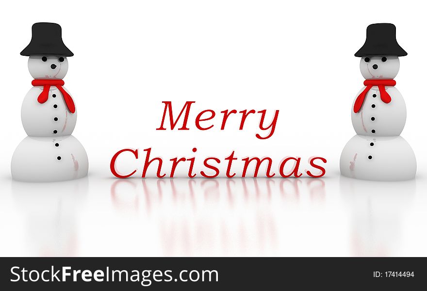 Merry Christmas in white background