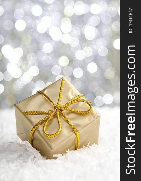 Christmas decoration with sparkling background