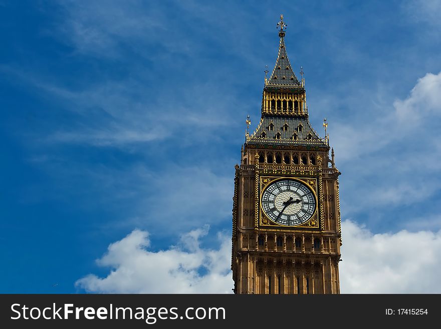 The Big Ben in London, in summer 2010