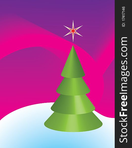 Abstract illustration of Christmas Tree