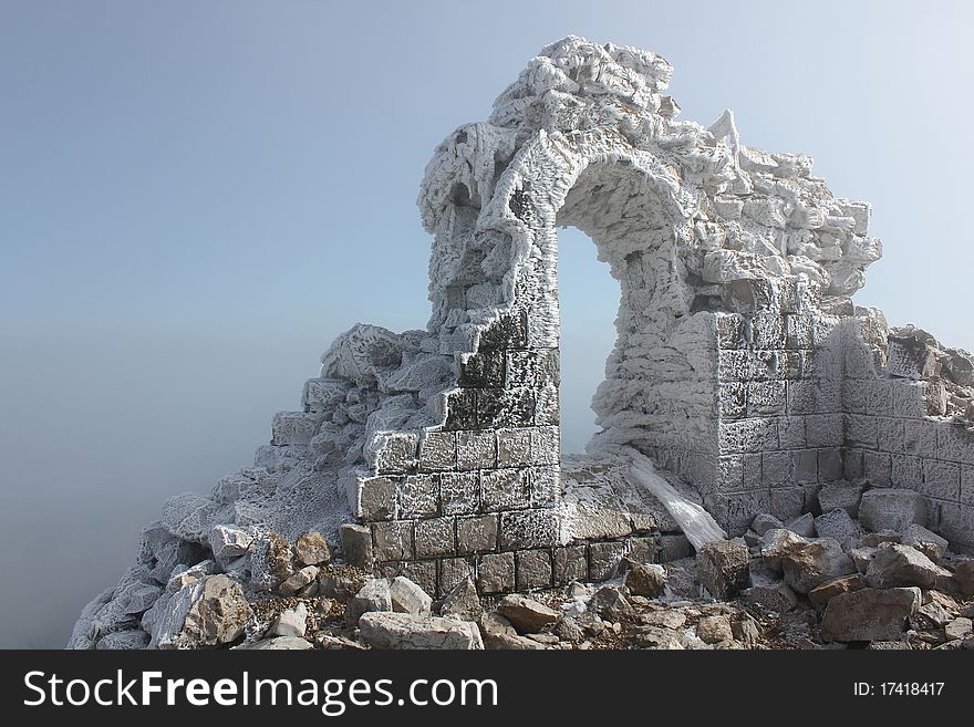 Ruin at the top of the mountain Rtanj, Serbia. Ruin at the top of the mountain Rtanj, Serbia.