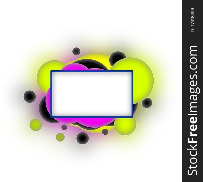 Abstract icon, with space for text on a white background