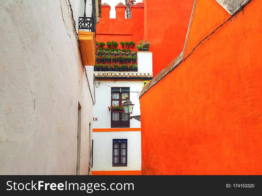 Old Town Streets In Seville Historic Center