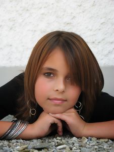 Teenage Girl Portrait Royalty Free Stock Photography